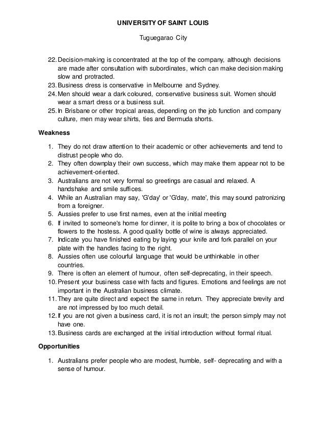 Australian Mores And Customs Decorum Meaning Australian Cultivation And Customs Good manners Meaning